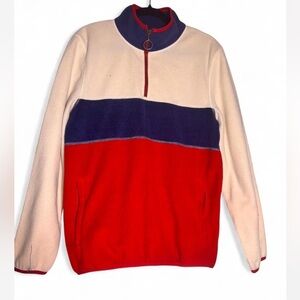 Men's Color Block Zip-Up Sweater